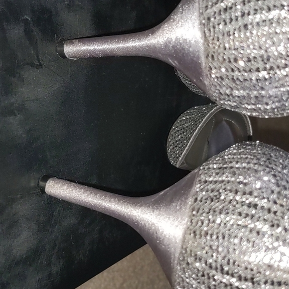 Open Toe Sequin Heels - Picture 3 of 7